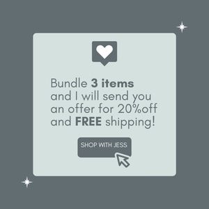 Bundle 3 Items + Receive an offer for 20% off + FREE Shipping!